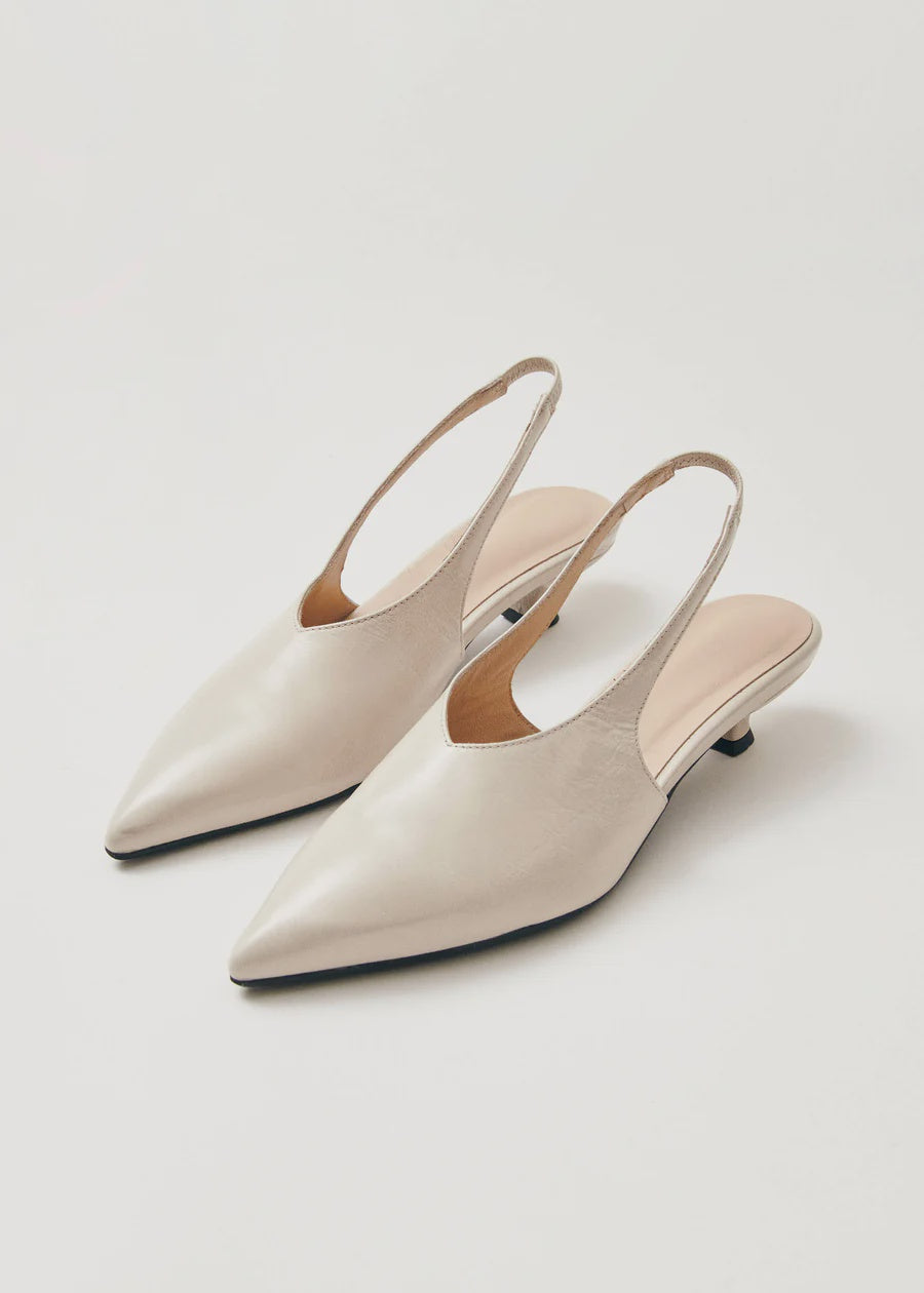 Eros Cream Leather Mule