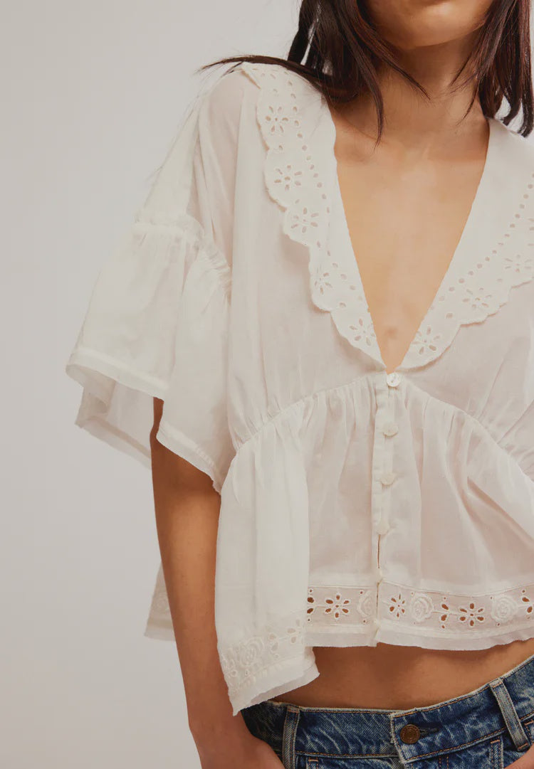 Elle Cutwork Top