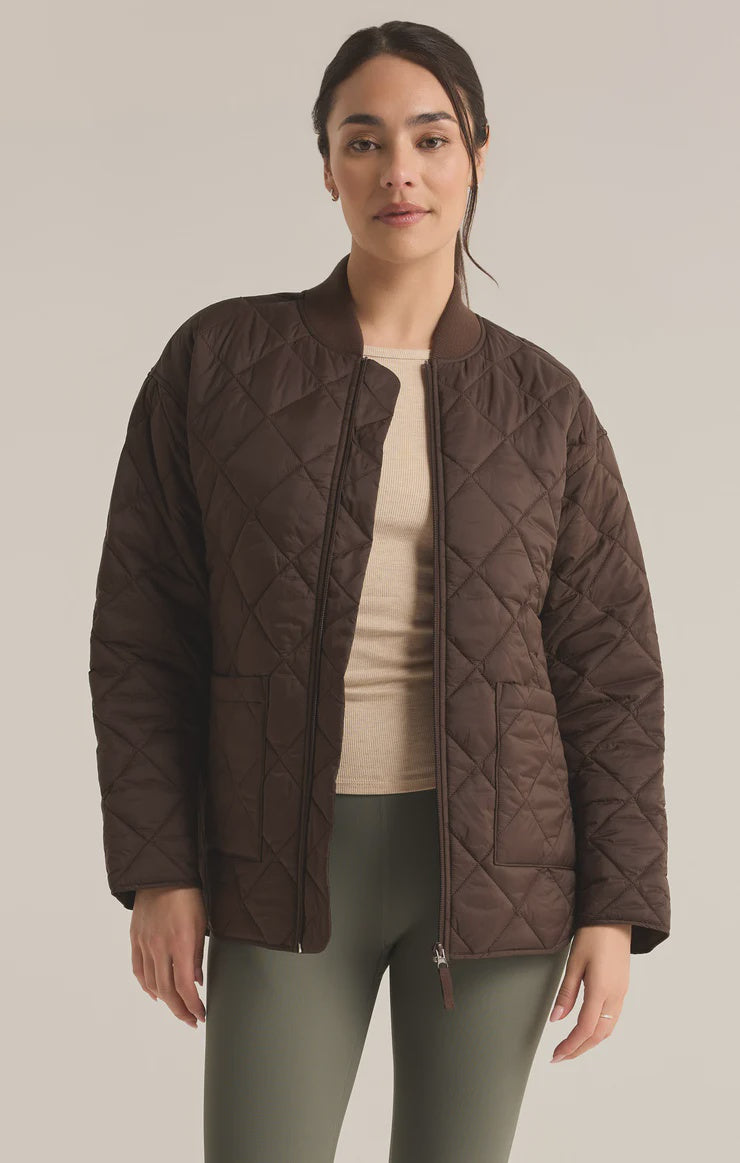 Sunrise Quilted Bomber