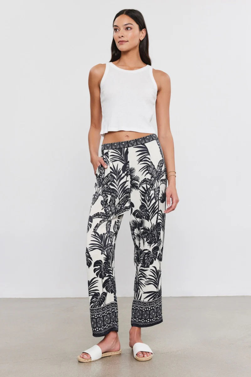 Iris Palm Print Pant